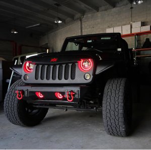 Jeep Wrangler Fog Light Halo Kit - ORACLE Lighting - Red - `07-`17
